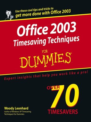 cover image of Office 2003 Timesaving Techniques For Dummies